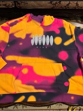 Nike Jordan MVP All Over Print Fleece Pullover in a multi-color way size 3XL